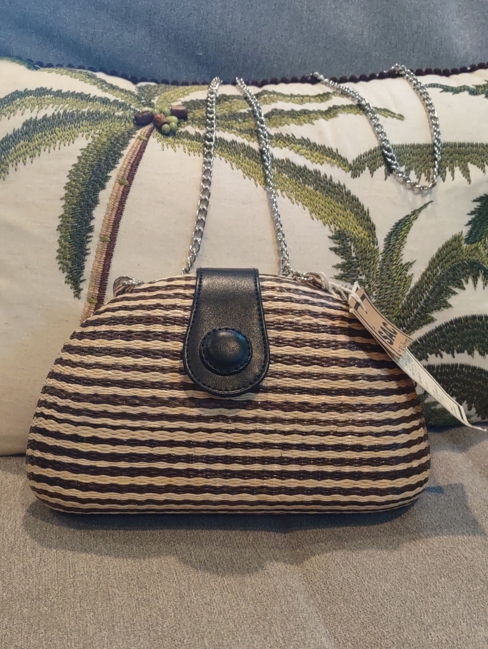 Le Sac Kultura Purse, Crossbody, Clutch, Natural Fibers, New With Tags